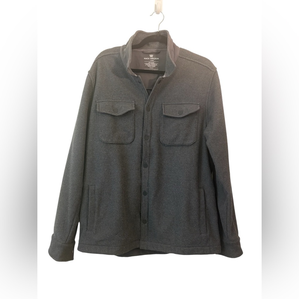 Mack Weldon Charcoal Fleece Shirt Jacket Shacket Size Large Outerwear Gorpcore